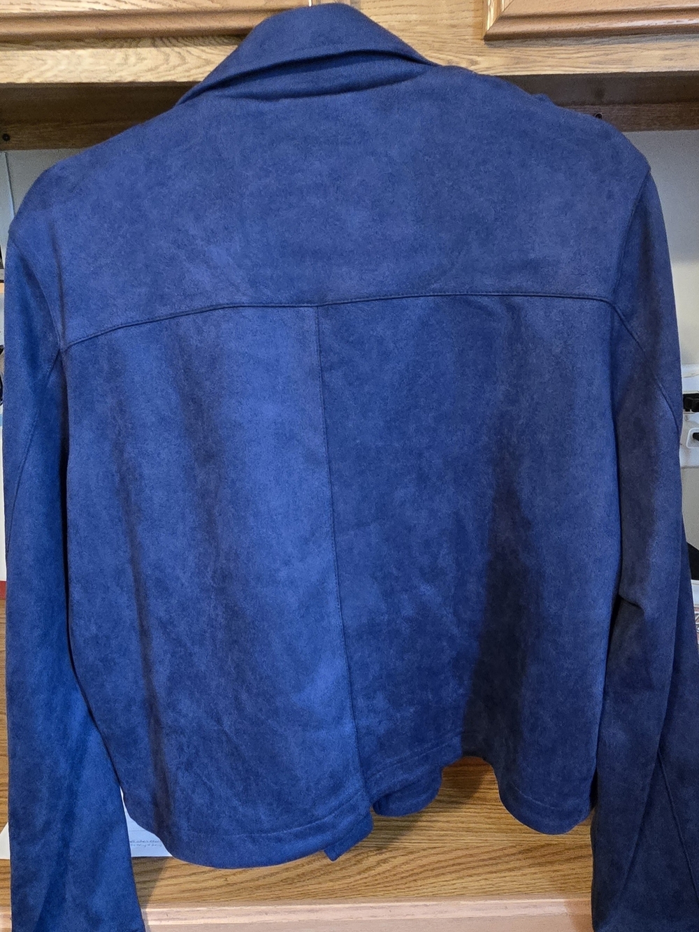 LC Lauren Conrad Blue Suede Moto Jacket - Picture 2 of 10